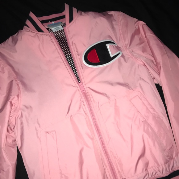 pink champion bomber jacket